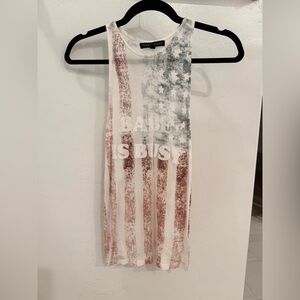 P.S. Erin Wasson American Flag Graphic Tank Top